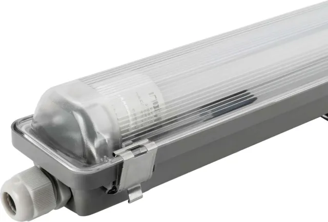 LEDVION LED Armatuur 60CM - 6 -3W - 4000K - 1120L - IP65 - Incl. LED Buis - 175L/Pw grijs