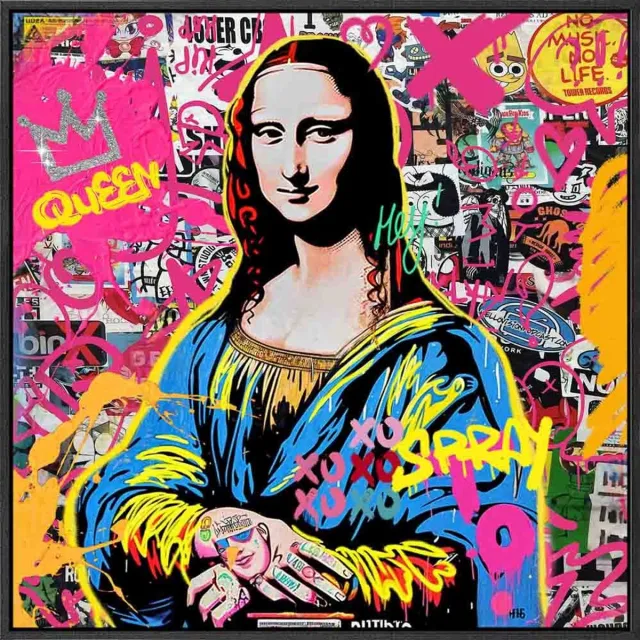 homebound by ky Schilderij popart Mona Lisa Meerkleurig