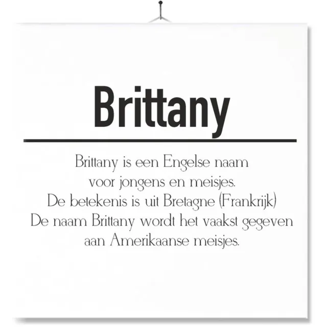 MC Living Tegel Met Opdruk | Betekenis | Kado | Cadeau | Met Naam - Brittany Multi-Color