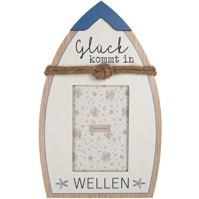 Clayre & Eef Fotolijst 10x15 cm Wit MDF Boot