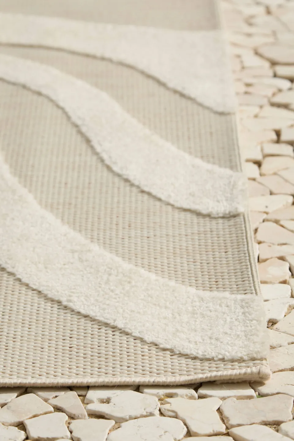 NOUS Living binnen- en buitenvloerkleed Tahlita crème, foto 4