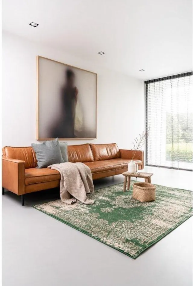 Eva Interior Vintage vloerkleed Bloom Groen - Interieur05 - 235 x 320 cm - (XL)