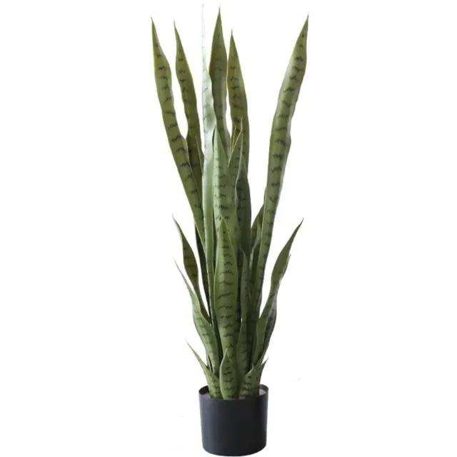 Unyqoos Levensechte kunst Sansevieria plant voor interieur en exterieur decoratie Slangenplant (groen)