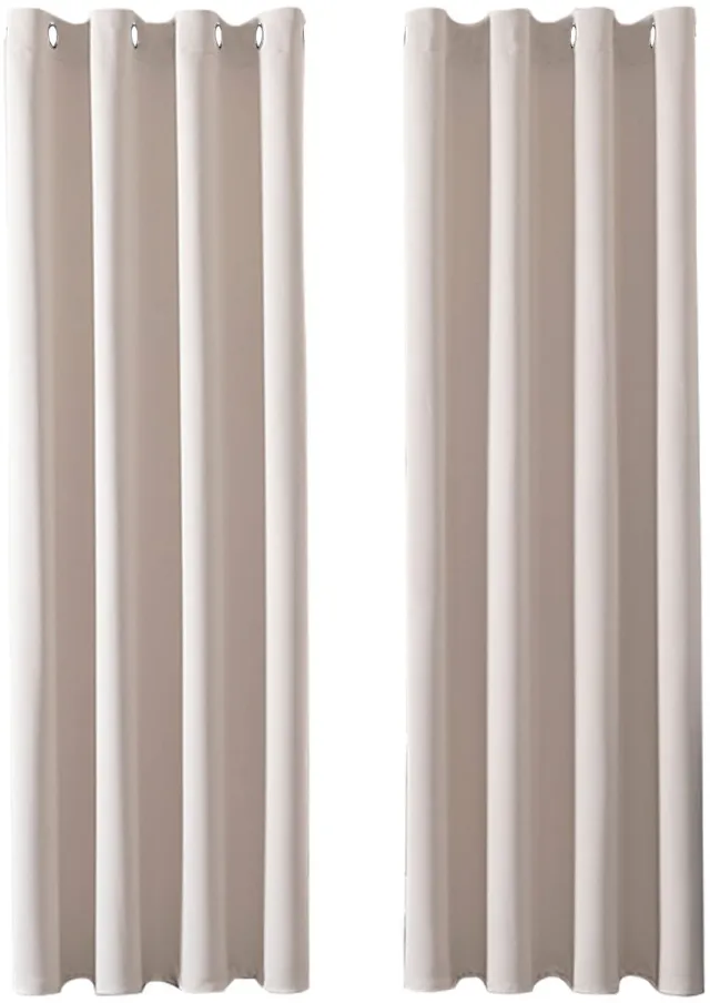 Unyqoos ® Moderne Verduisteringsgordijnen met Ingestanste Ringen voor Elk Interieur - Set van 2, Crème-Beige, 225 x 140 cm
