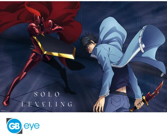 Solo Leveling Jinwoo Vs Igris Unisex Poster - meerkleurig - Standard multicolor