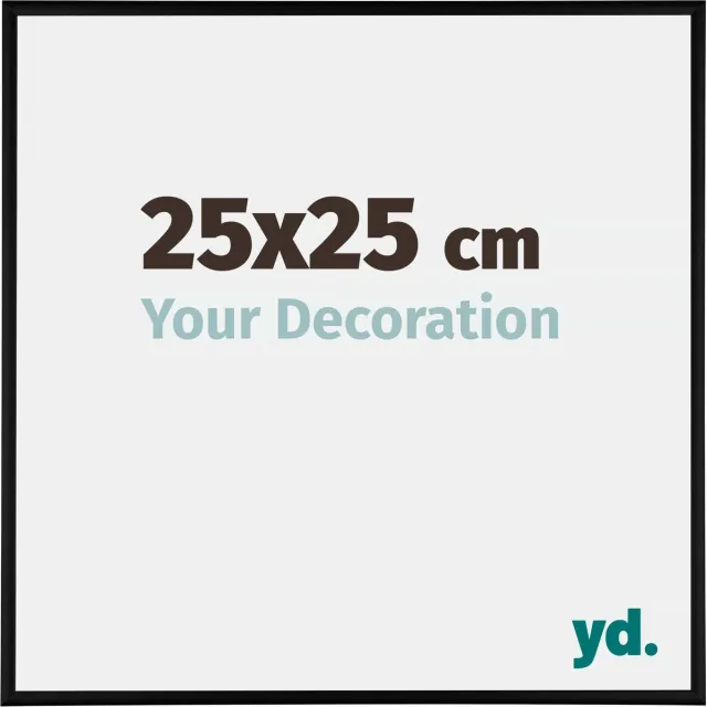 yd. Your Decoration - Fotolijst 25x25 cm - Aluminium - Zwart Mat - Kent