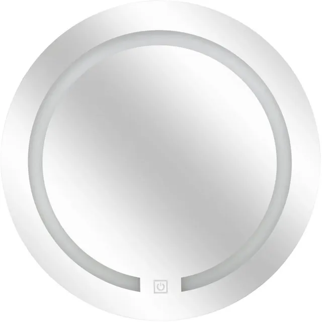 5Five® 5Five Badkamer wandspiegel LED - Op batterijen - zilver - Dia 45 cm - rond model