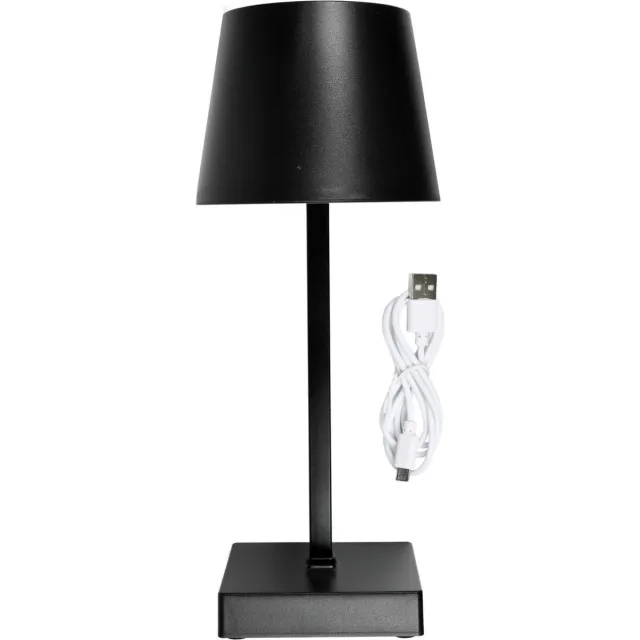 Benson Dimbare LED tafellamp - touch bediening - kleurenmix - 8,5 x 8,5 x 26 cm Zwart/Wit