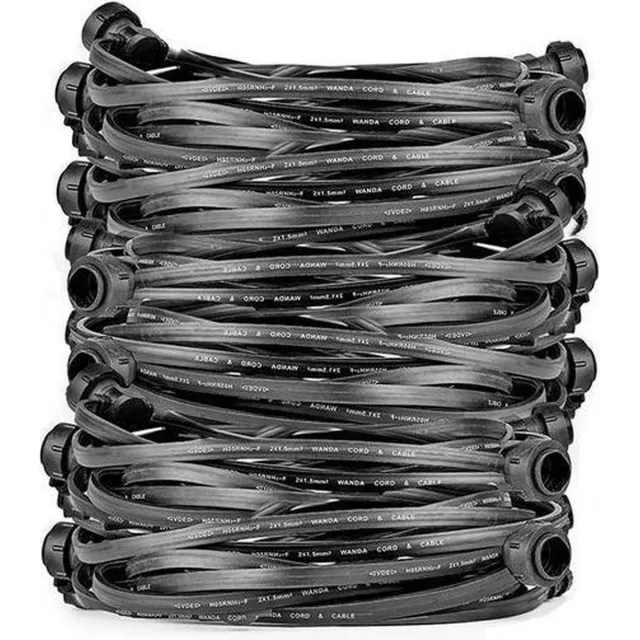 LEDmaxx Prikkabel 30 meter met 30x fitting IP65 | 30x E27 | Max 1500 watt