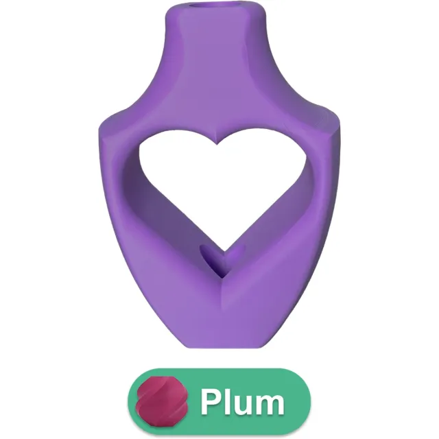 Lovora Alira moderne vaas – Decoratieve vaas - Plum - 3d geprinte vaas – geschikt voor droogbloemen - 20CM