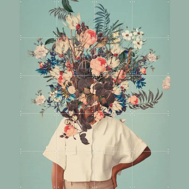 IXXI Thank God It's Spring, Frank Moth - 80 x 100 cm - Grote wanddecoratie en posters - Grafisch Ontwerp, Digitale Kunst, Collage, Fotografie Roze