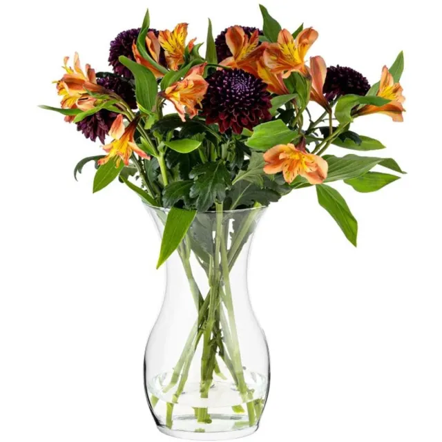 Imperatoris Glazen Vazen / Glazen Flessen – Mini Decoratieve Vaas Flesjes – Helder Glas – Inclusief Strik – 14 x 25 cm – Transparant
