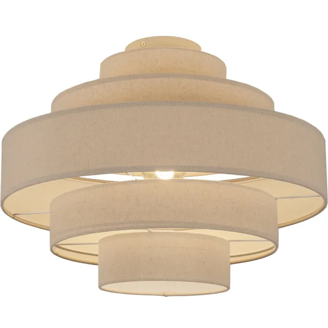 Lumidora Plafondlamp 75084 - Plafonniere - POLIGNANO - E27 - Beige - Creme - Textiel - ⌀ 52 cm