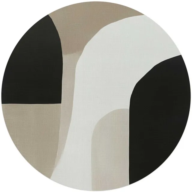 Reinders Glasschilderij Abstracte sfeer II - Ø 70 - Glas - REINDERS Beige