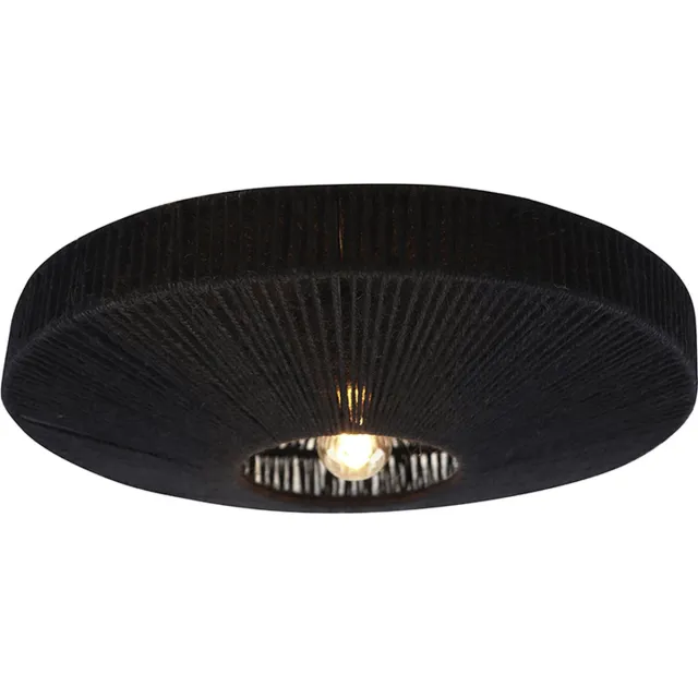 Olucia SANNY - Plafondlamp - Zwart - Vorm: Rond