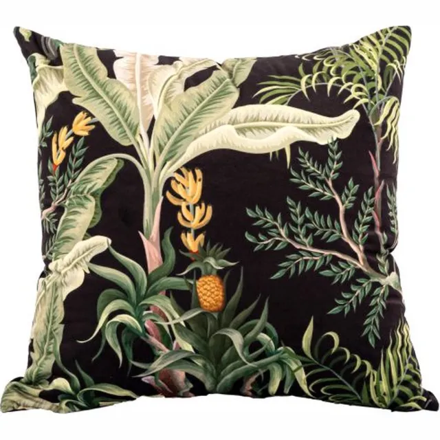 Tiseco Kussen (gevuld) Bloemen print - SET/2 Fluweel - 45x45 cm MULTI COLOR