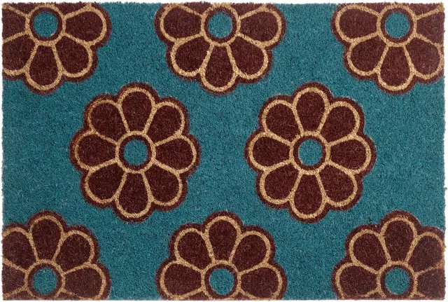 Beliani KULIK - Deurmat - Blauw - 40 x 60 cm - Kokosvezel
