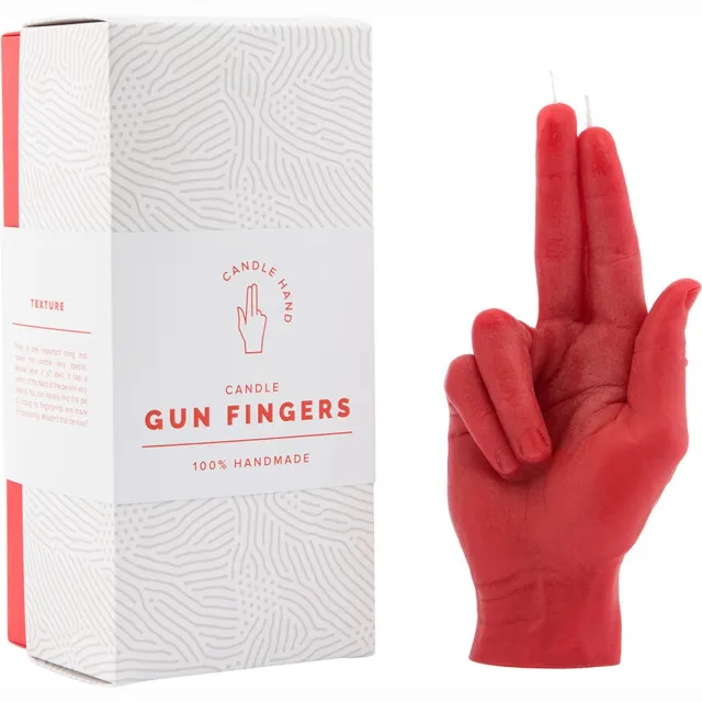 CandleHand Gun Fingers - red Rood