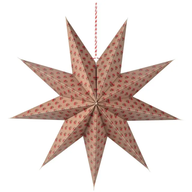 Pip Studio Kerstster - Jaipur Flower - Rood - Papier - 60 cm