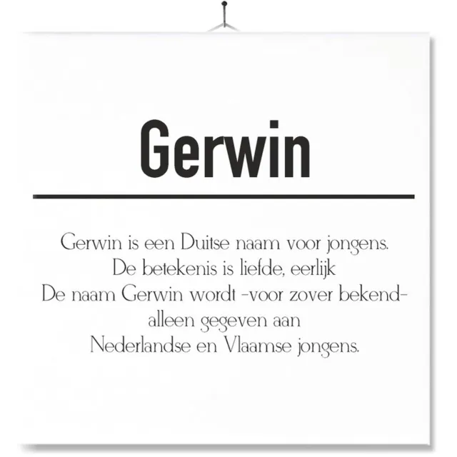 MC Living Tegel Met Opdruk | Betekenis | Kado | Cadeau | Met Naam - Gerwin Multi-Color