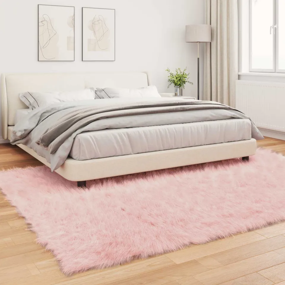 vidaXL Tapijt van imitatie TAFALLA Roze 200 x 280 cm Polyester, foto 3