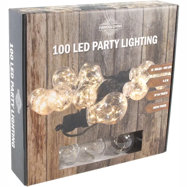 HIT trading Party Lights Led Outdoor - 10 lamps - 4.5 meter