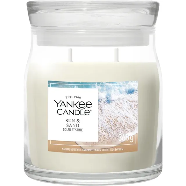 Yankee Candle Sun & Sand Medium Jar - tot 50 branduren Ivoor