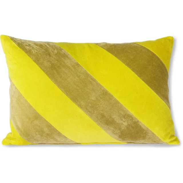HKLIVING sierkussen Velvet (40x60 cm) geel/groen