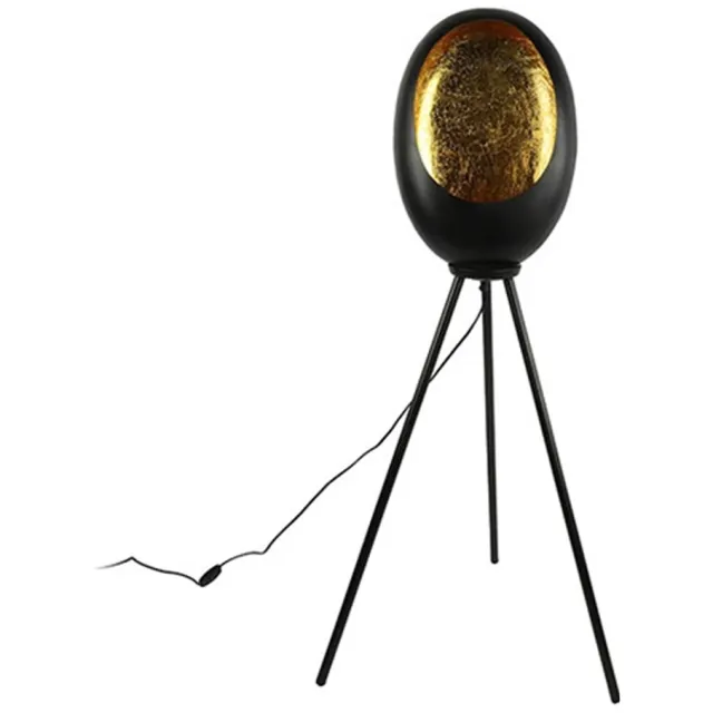 Countryfield Vloerlamp Eggy L Zwart Goud