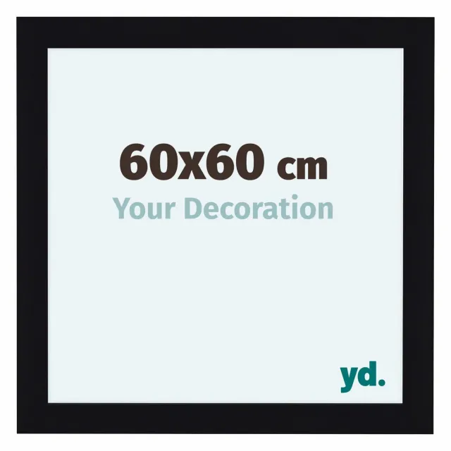 yd. Your Decoration - Fotolijst 60x60 cm - MDF - Zwart Hoogglans - Como