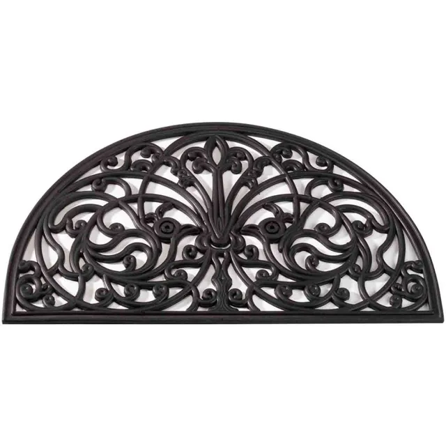 Smart Garden Products Deurmat Halve maan - Rubber - 45 x 75 cm Zwart