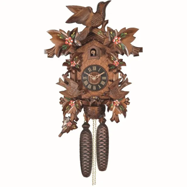 Engstler 637/6/8 - Koekoeksklok - 8-daags kettinguurwerk - Notenhout - 40,5 cm Bruin