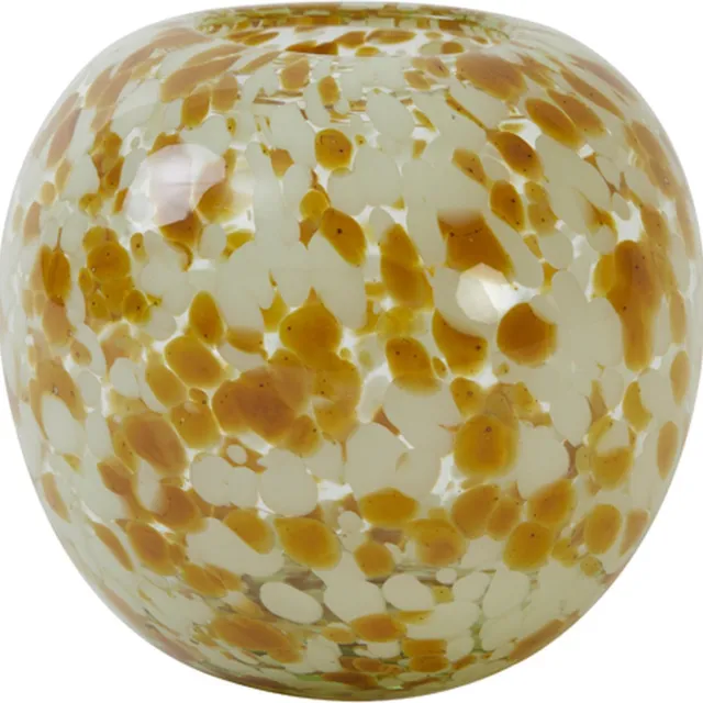 Light & Living Light&living Vaas Ø21x18,5 cm LOUKA glas geel