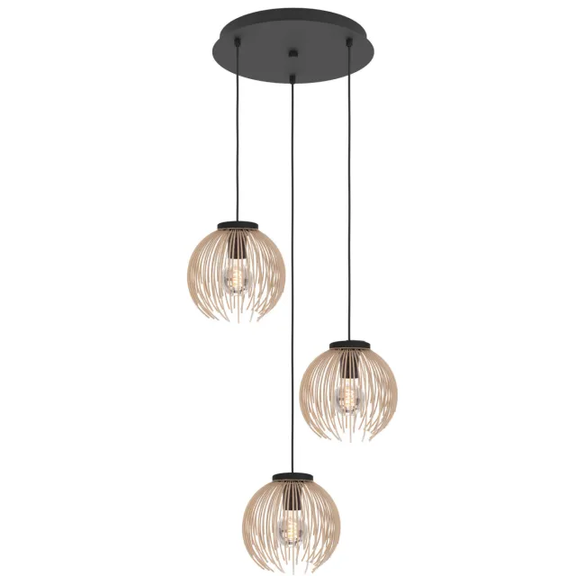 EGLO Venezuela-A Hanglamp - E27 - ؠ49.5 cm - Zandkleur Zwart;Zand;