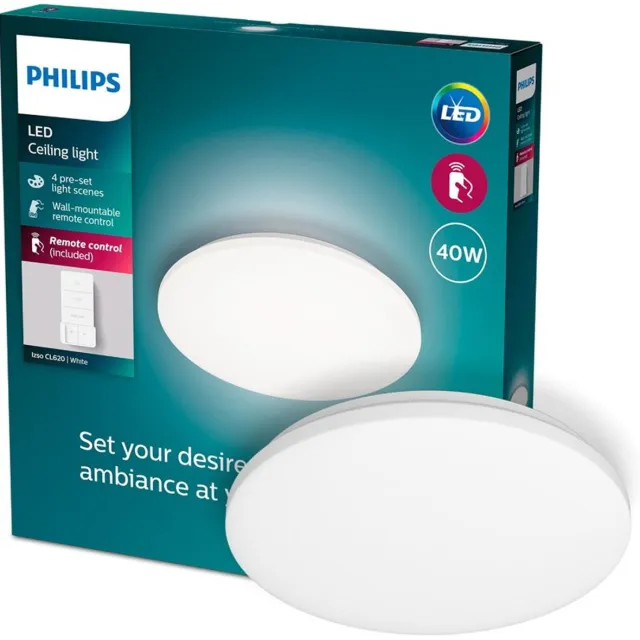 Philips Izso Plafonnière wit - 40W - met afstandsbediening