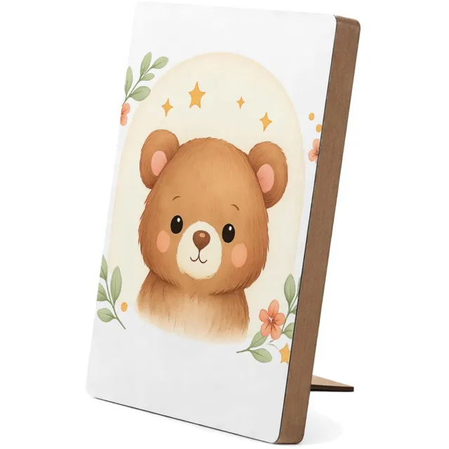 Mr Cadeautjes Glasframe/MDF 12,7 x 17,8 - design Rustige bosvrienden in zachte boogvormen | cadeau Wit