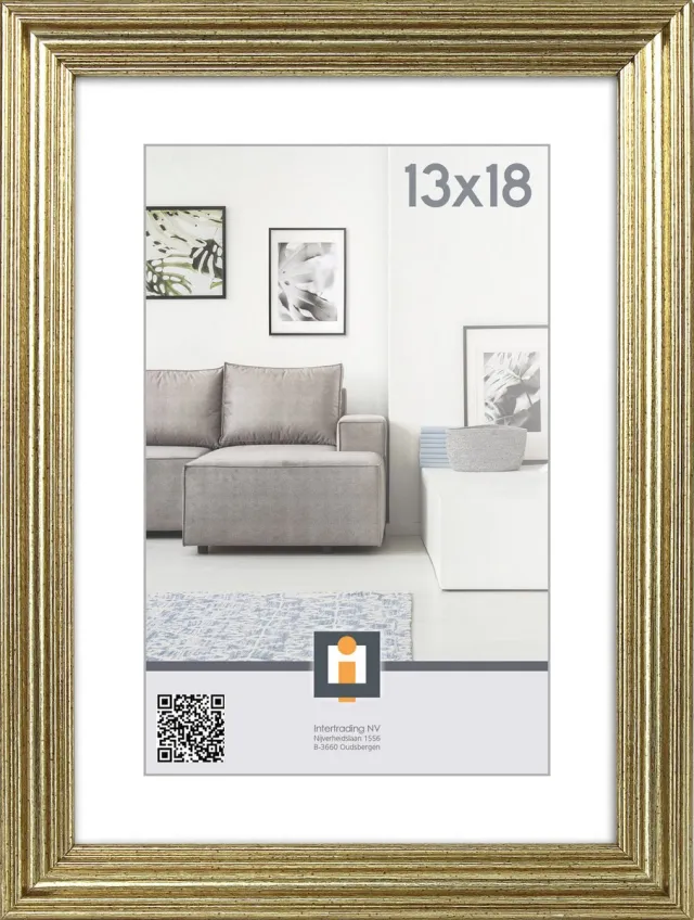 Cilgro Fotolijst Salerno fotolijst 13x18cm champagne kunststof glas.