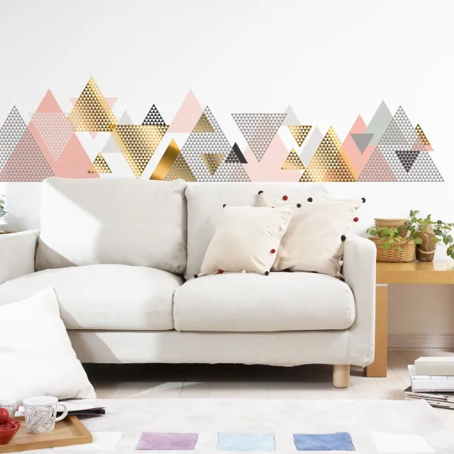 Ambiance Sticker Muurstickers - Decoratie voor slaapkamer/woonkamer - Gigantische muursticker van het Oeralgebergte - 80x120cm Multi color
