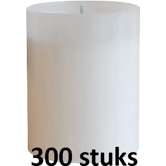 Smulders Deco 300 stuks refill kaarsen in warm wit transparante houders 64/51 (24 uur)