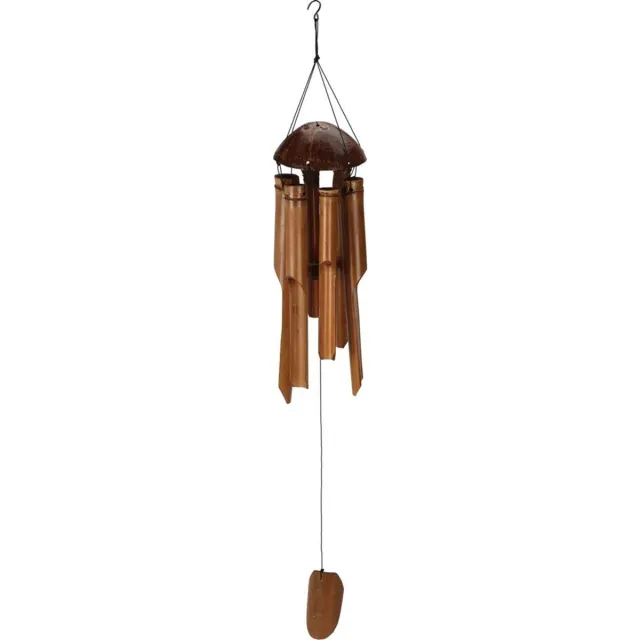 Animal King Animalking Bamboe Windgong – 15 x 30 cm – Windspel van Bamboe – Natuurlijke Tuindecoratie – Windklokkenspel voor Tuin, Balkon en Terras Bruin