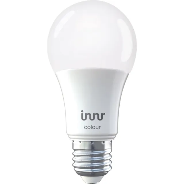 innr slimme lamp E27 color - werkt met * - 16 miljoen kleuren en alle wittinten - Zigbee smart LED - dimbaar en tunable