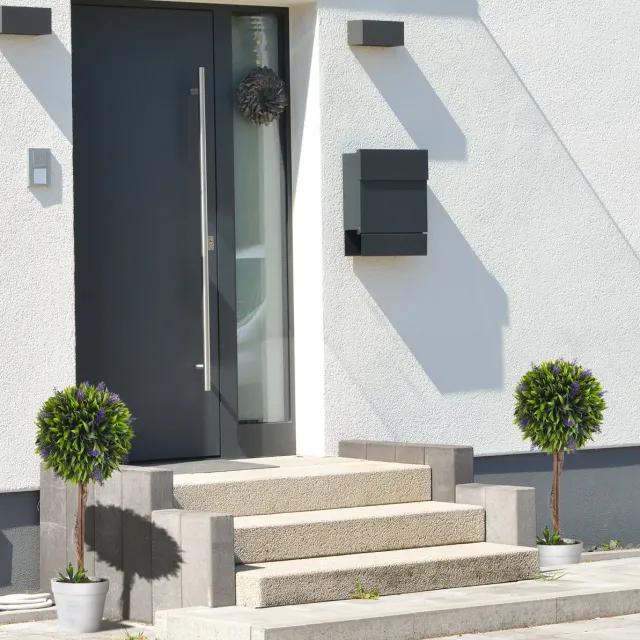 MODENUIT Kunstplant Lavendel – Set van 2 – 60 cm Hoog – Kunststof – Groen – Voor Binnen en Buiten – Met Potten