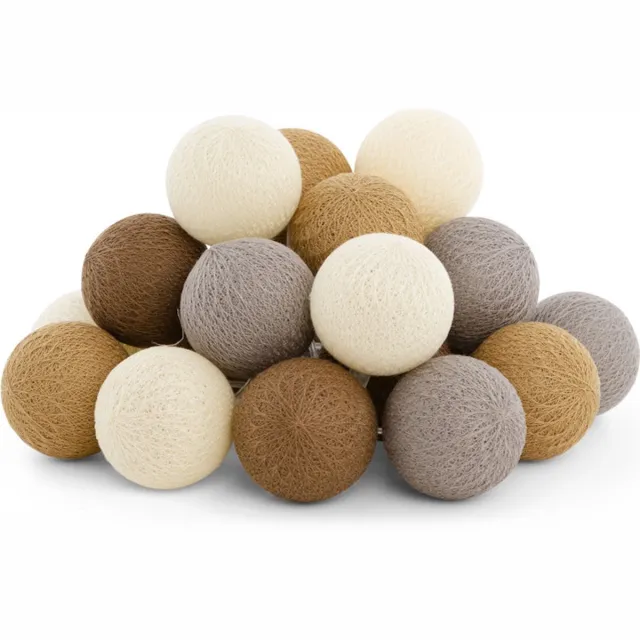 Cotton Ball Lights LED lichtslinger voor buiten - STARTERSET - verlengbaar - 20 lampjes - Caramelo