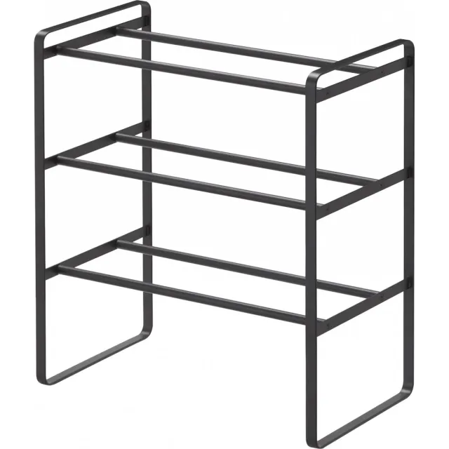 Yamazaki Schoenenrek Uitschuifbaar - Frame - 3 niveaus - Zwart