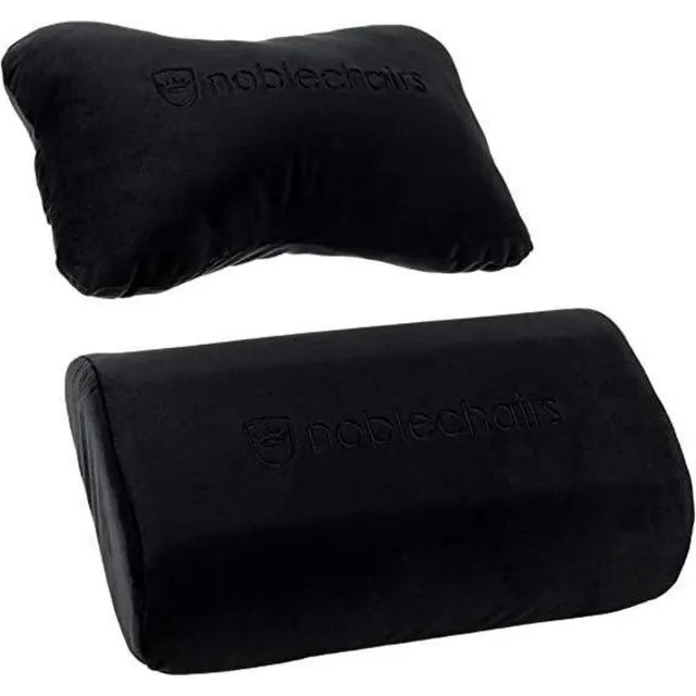Noblechairs Kussenset nek- en lendensteun voor Epic, Icon, Hero gamestoel zwart/zwart