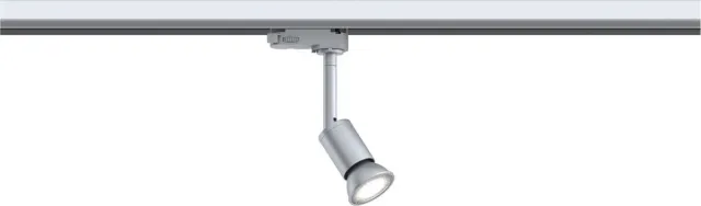 Paulmann 95527 ProRail3 railsysteem voor plafondverlichting, GU10 railspot, max. 10W, 230V, zilver, chroom, plafondrail, metaal, kunststof Chroom;Zilver