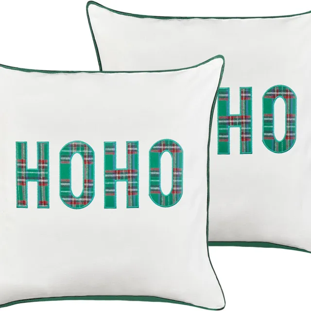 Beliani JOYCANDY - Sierkussen set van 2 - Wit - 45 x 45 cm - Katoen