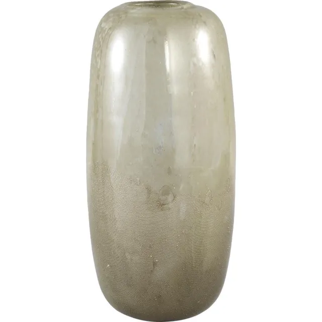 PTMD Oliva Ronde Vaas - H30 x Ø13,5 cm - Gemengd glas - Groen