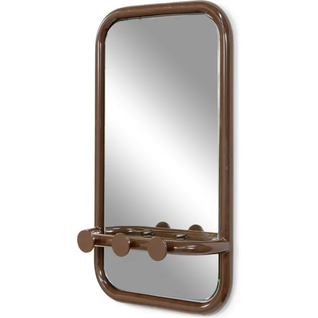 Spinder Design spiegel Retro Spiegel - Chocolate Brown - 3 haken - Staal