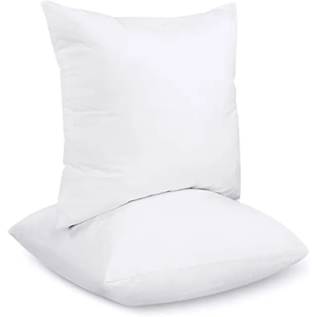 PromoHome Sierkussens Set van 2 - 65x65 cm Zachte Vulkussens voor Bank en Bed - Wit